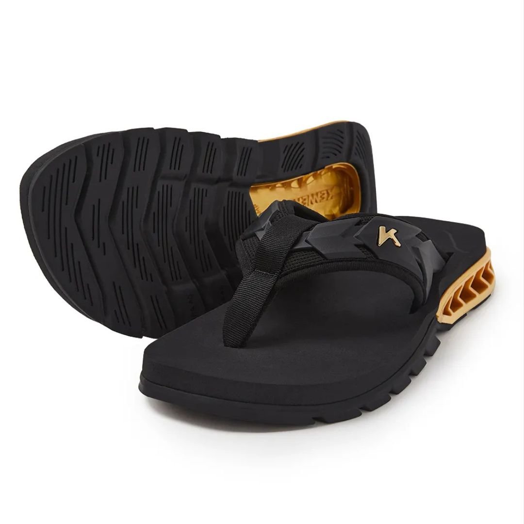 Chinelo Sandália Kenner Rakka Ultra Force - PRETO/PRETA/DOURADO/PRETO