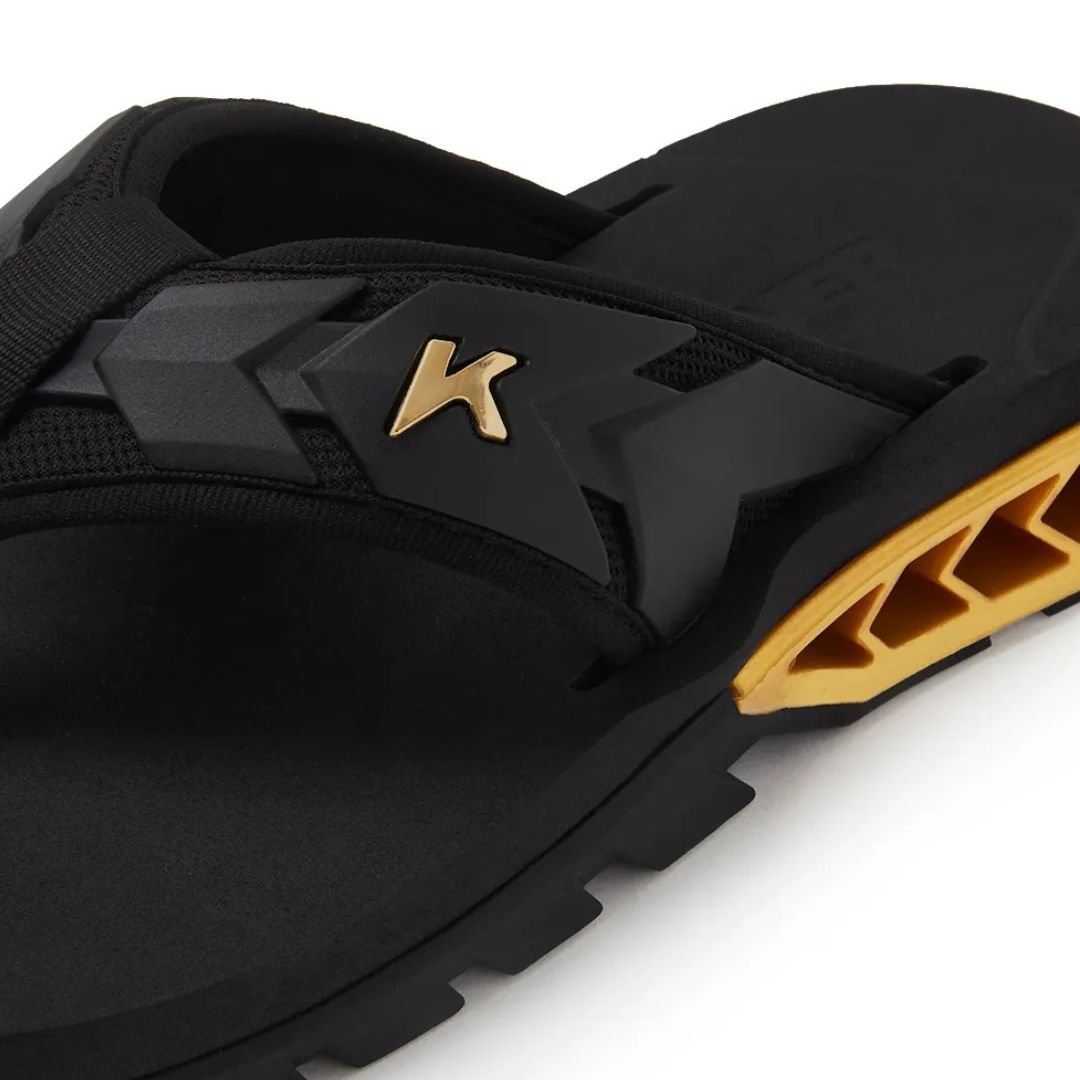 Chinelo Sandália Kenner Rakka Ultra Force - PRETO/PRETA/DOURADO/PRETO Preto 5