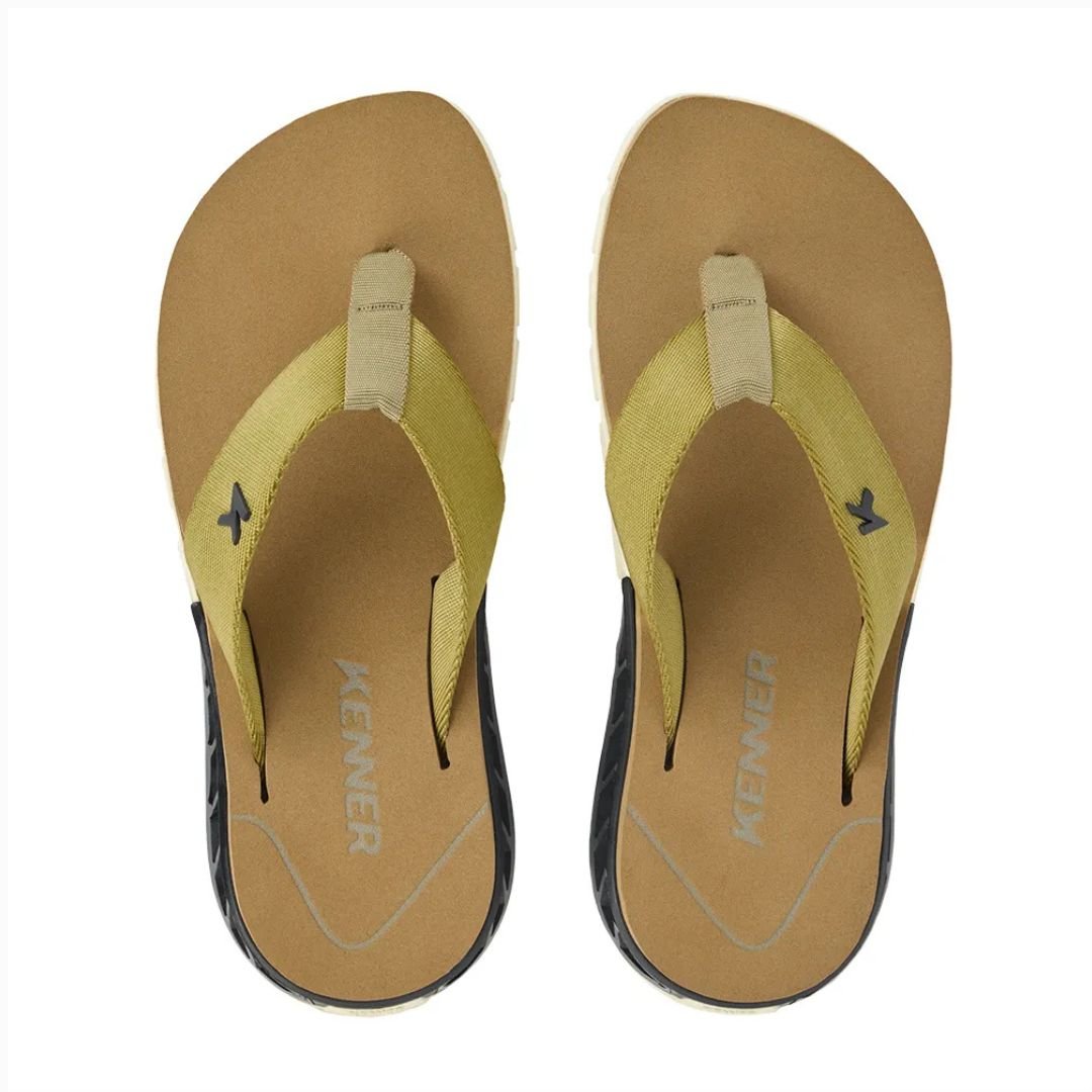 Chinelo Sandália Kenner Rakka - BAUNILHA/PRETO/CAQUI Dourado 3