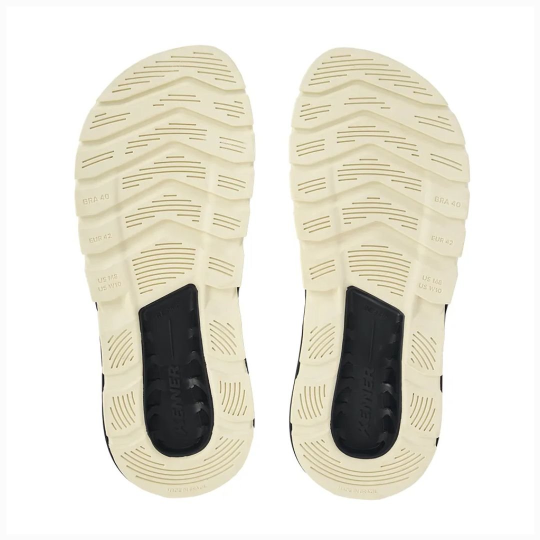 Chinelo Sandália Kenner Rakka - BAUNILHA/PRETO/CAQUI Dourado 4