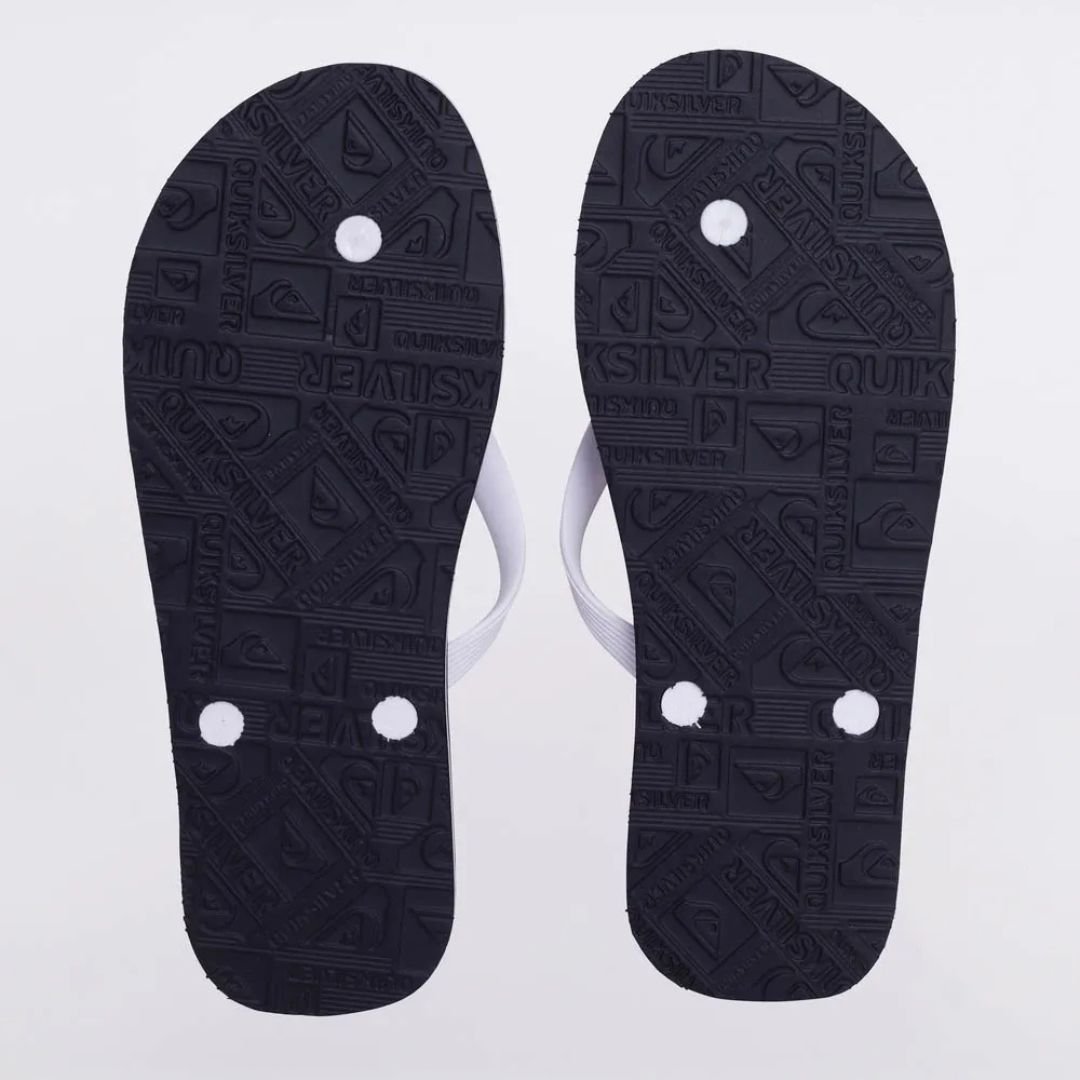 Chinelo Quiksilver Molokai New Omni - PRETO/BRANCO Branco 4
