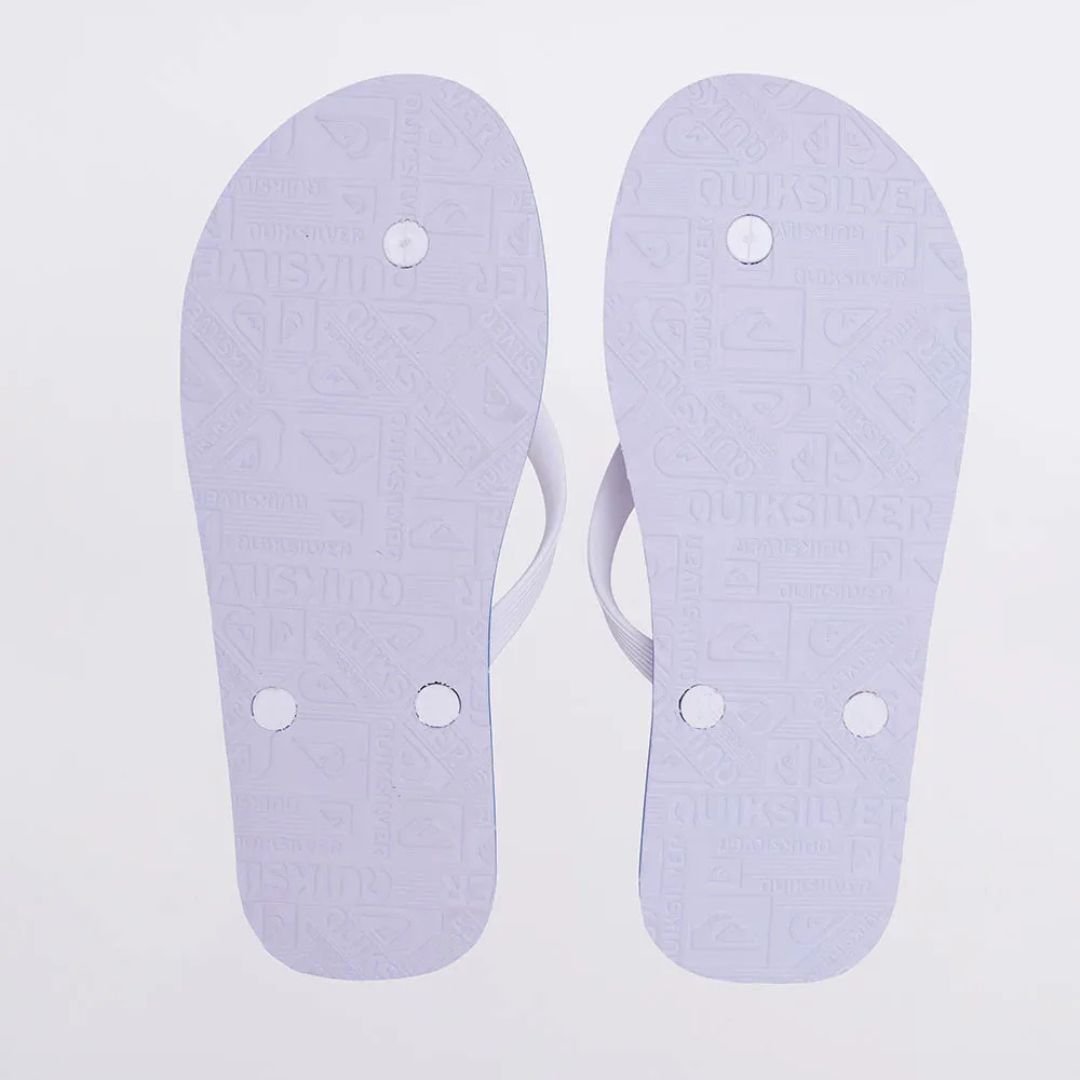 Chinelo Quiksilver Molokai Debossed - BRANCO Branco 4