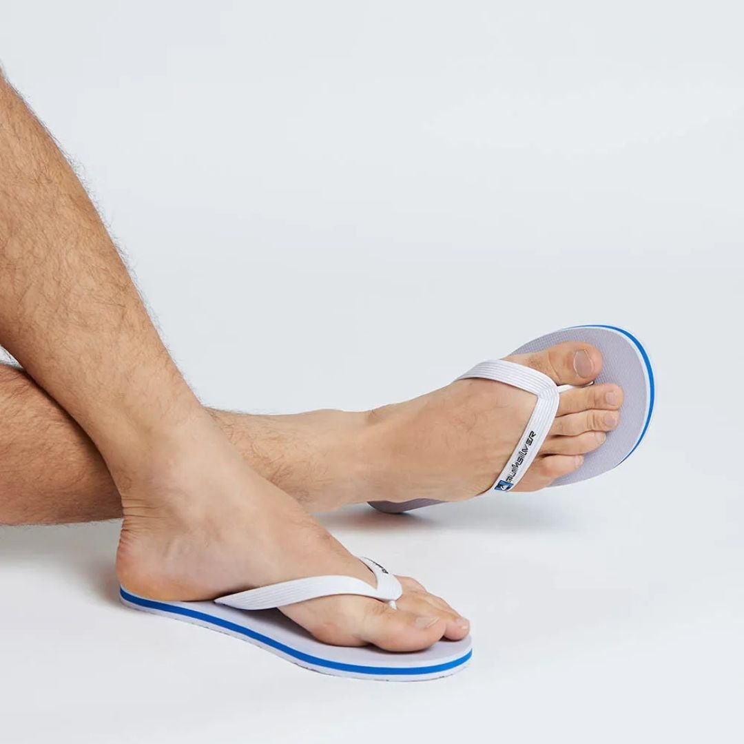 Chinelo Quiksilver Molokai Debossed - BRANCO Branco 5