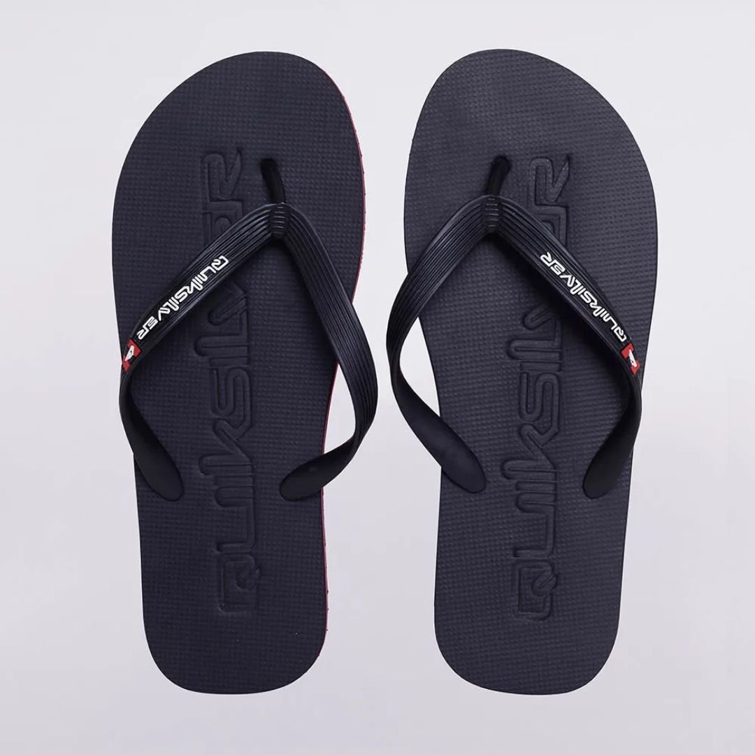 Chinelo Quiksilver Molokai Debossed - PRETO Preto 3