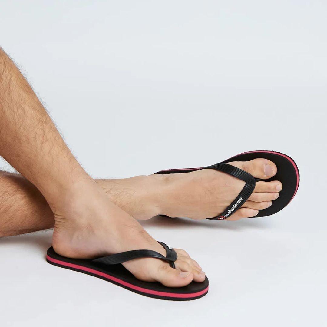 Chinelo Quiksilver Molokai Debossed - PRETO Preto 5