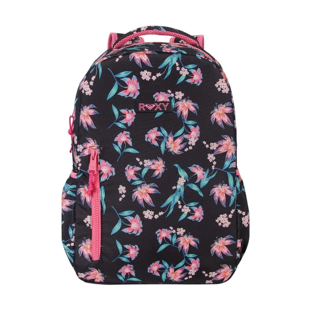 Mochila Feminina Roxy Bloom - PRETO/ROSA