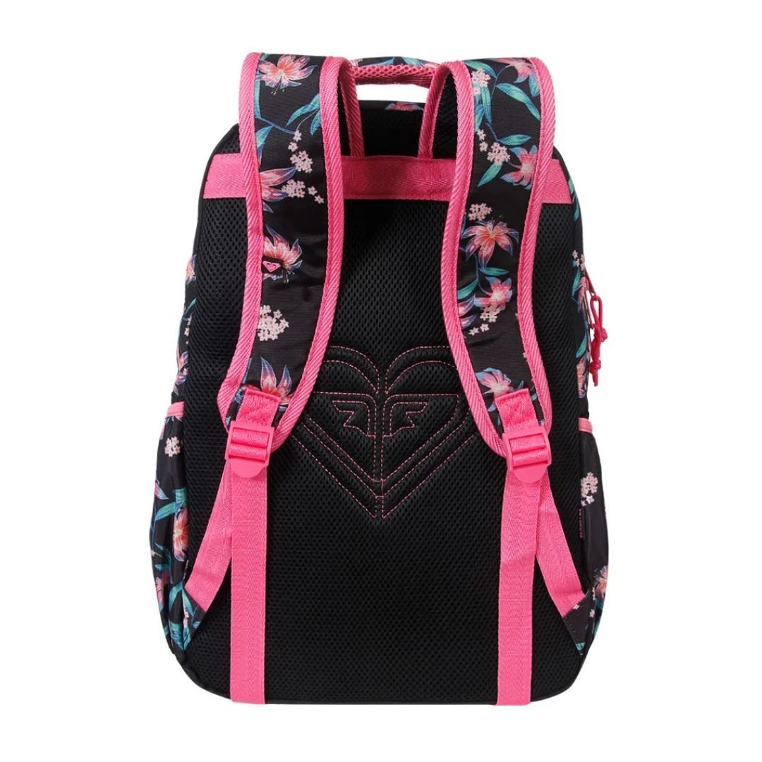 Mochila Feminina Roxy Bloom - PRETO/ROSA Preto 4
