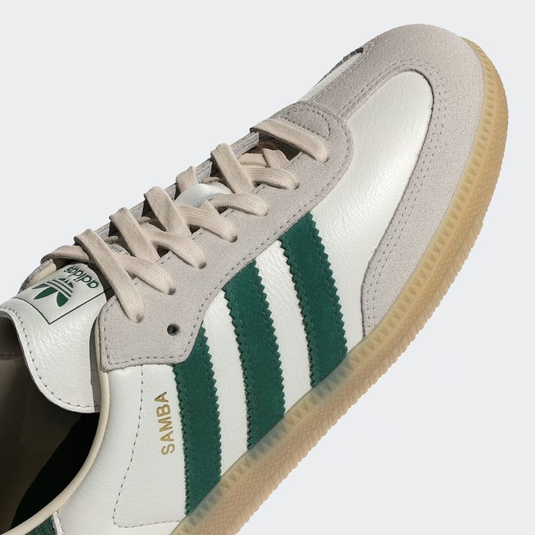 Tênis Adidas Samba Og - CLOUD WHITE/COLLEGIATE GREEN/G Branco/Verde 8