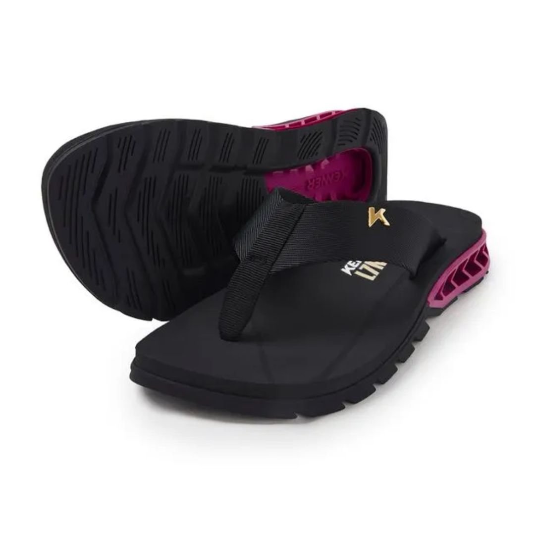 Chinelo Sandália Kenner Rakka L7 - PRETO/ROSA/PRETO