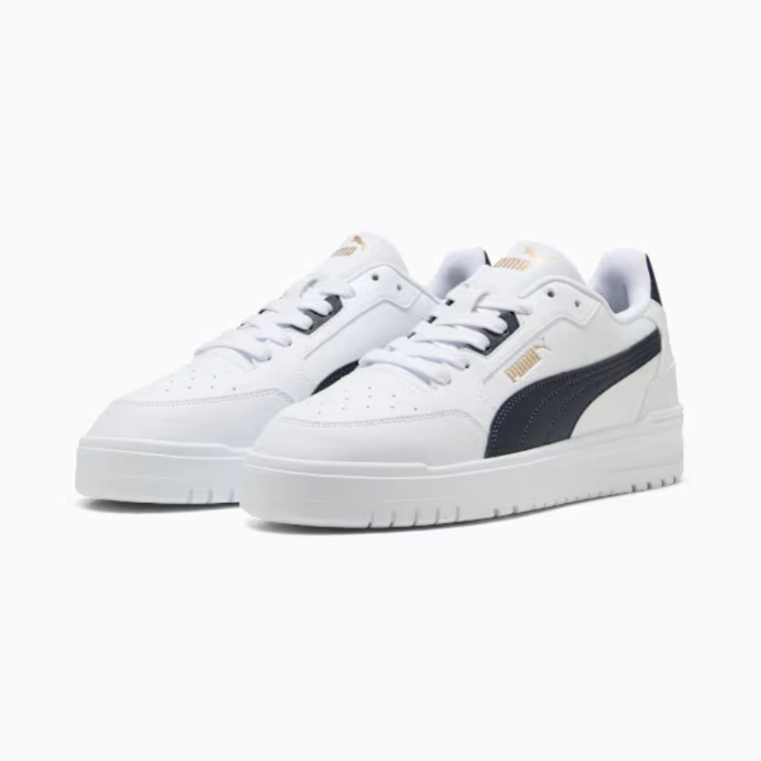 Tênis Puma Shuffle Downtown - WHITE/NEW NAVY/GOLD Branco 2