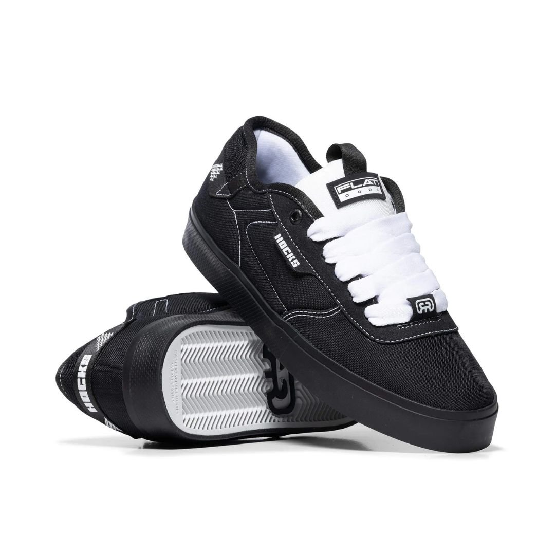 Tênis Hocks Flat Core - CORDURA Preto/Branco 2