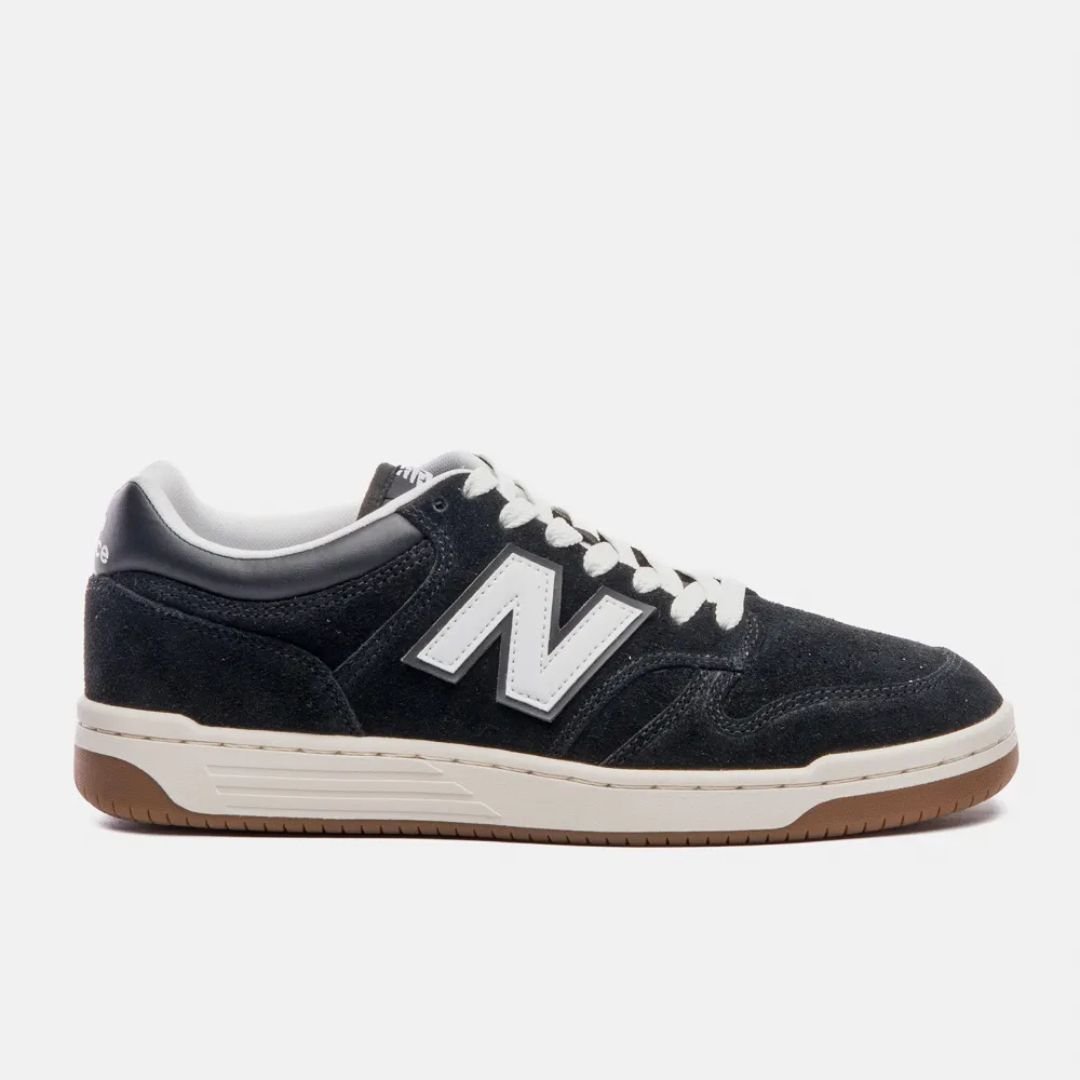 Tênis New Balance 480 Low - PRETO/BEGE CLARO