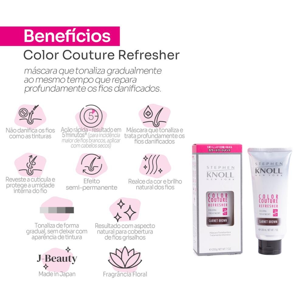 Stephen Knoll Refresher Máscara Tonalizante Garnet 200g Garnet 3