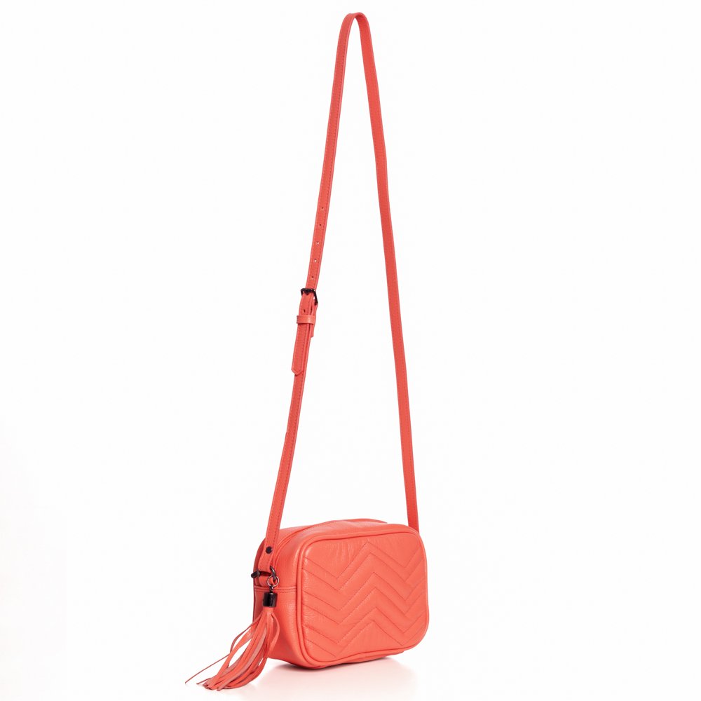 Bolsa Couro Detalhada Wiky - Coral Coral 2