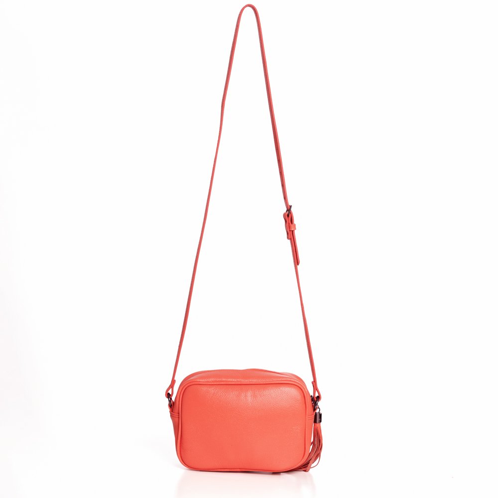 Bolsa Couro Detalhada Wiky - Coral Coral 3