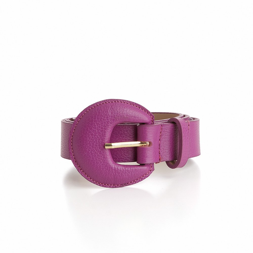 Cinto Lena Em Couro Feminino - Uva Roxo 1