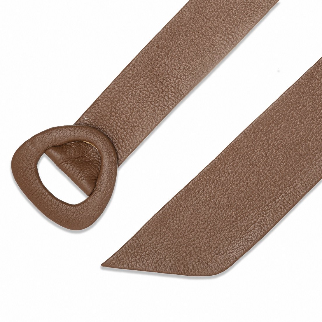 Cinto Molly Faixa Em Couro - Caramelo Marrom 2