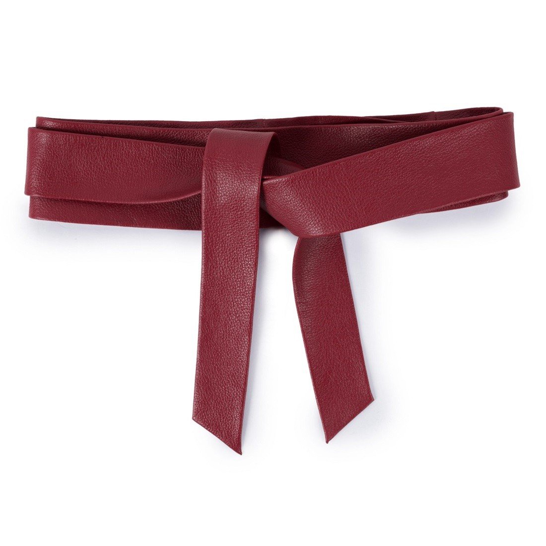 Cinto Faixa Confeccionado Em Couro Cereja Vermelho 1