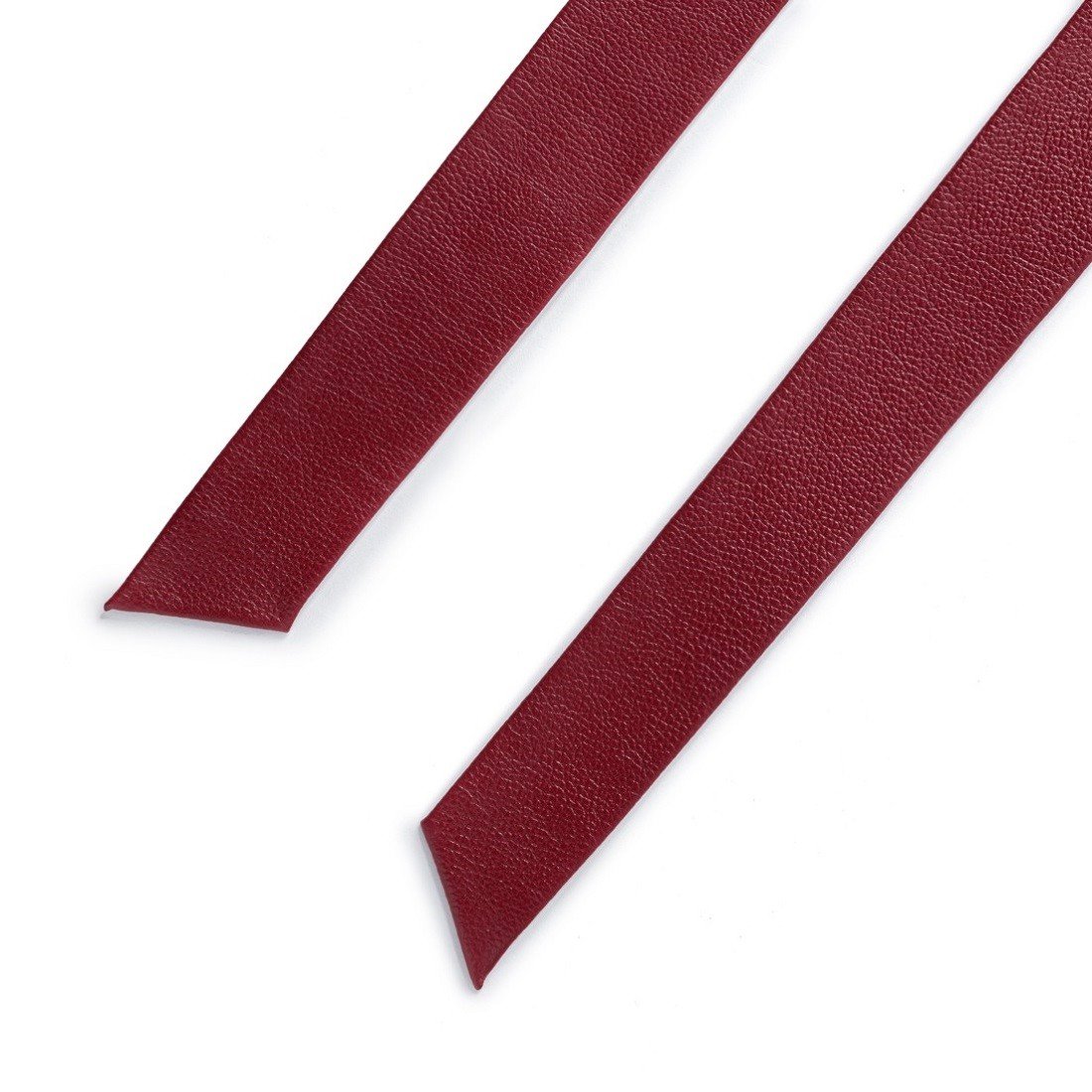 Cinto Faixa Confeccionado Em Couro Cereja Vermelho 2