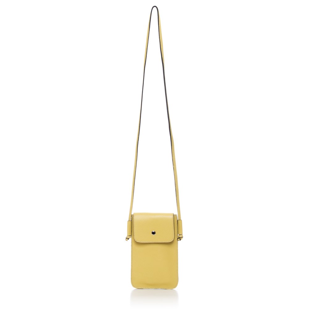 Bolsinha Pota-Celular Em Couro Zinê Lima Amarelo 2