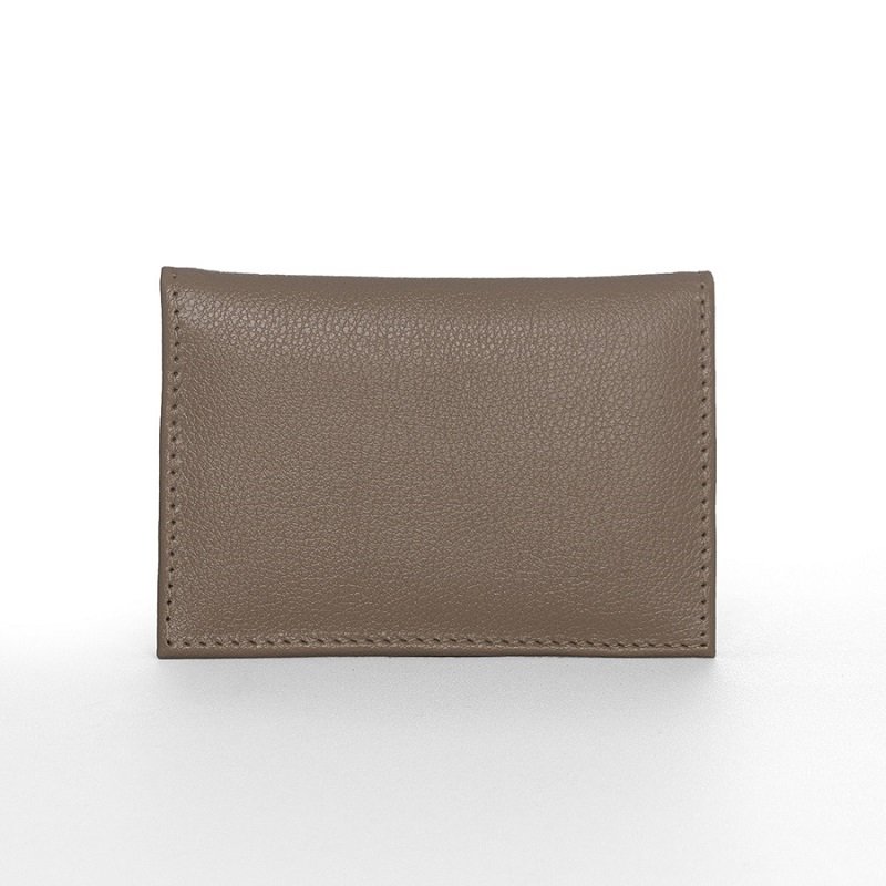 Carteira Confeccionada Em Couro Lumi - Bege Marrom 2