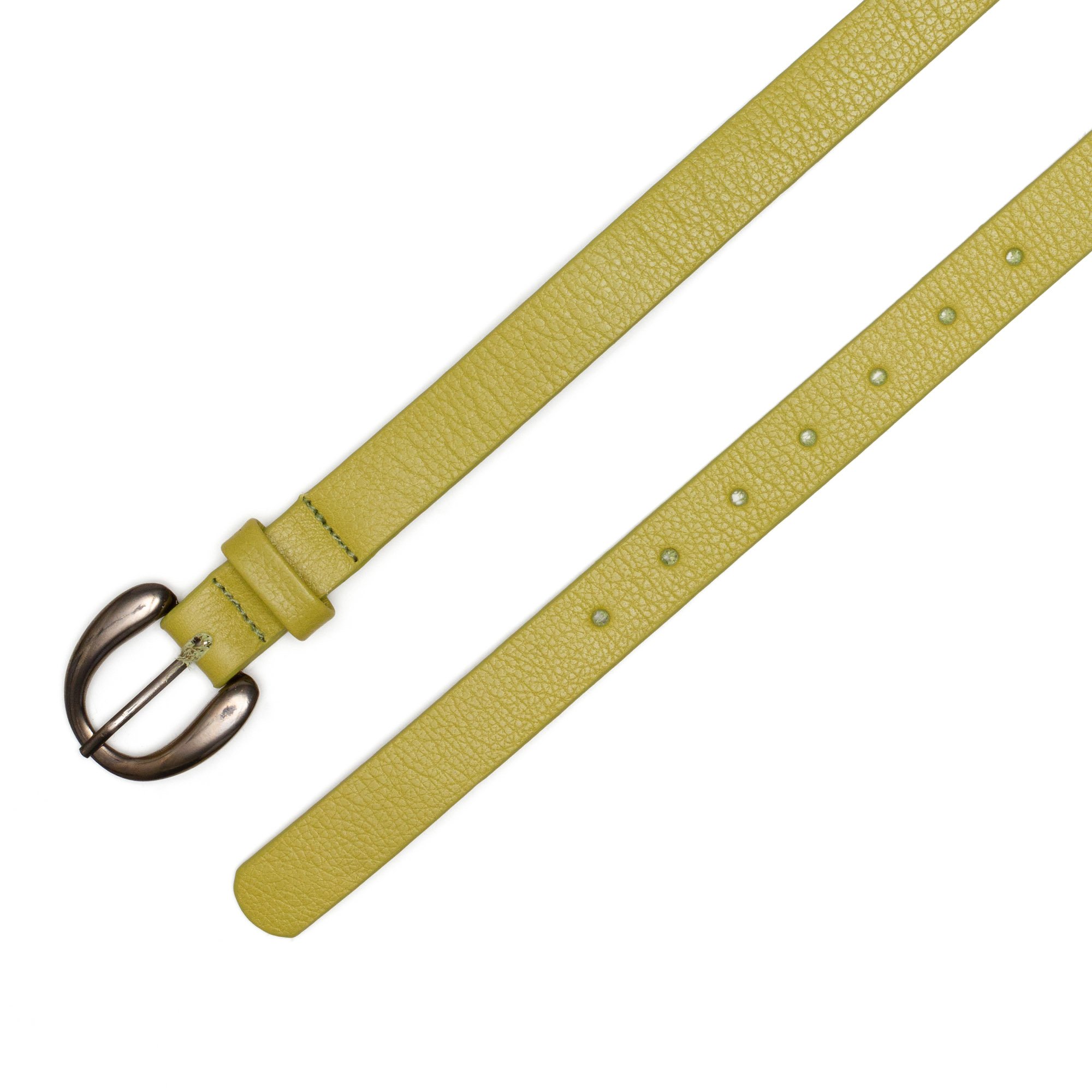 Cinto Confeccionado Em Couro Nikki - Verde Amarelo 2