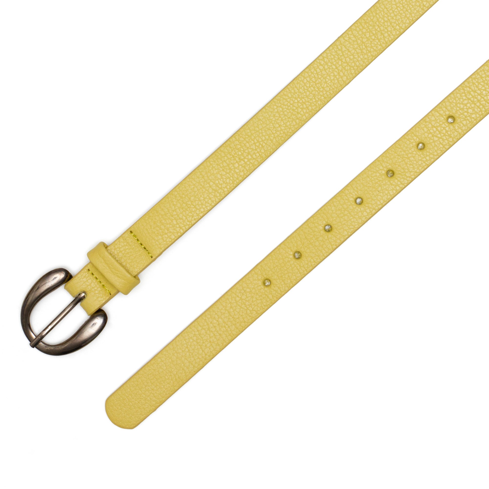 Cinto Confeccionado Em Couro Nikki - LIma Amarelo 2
