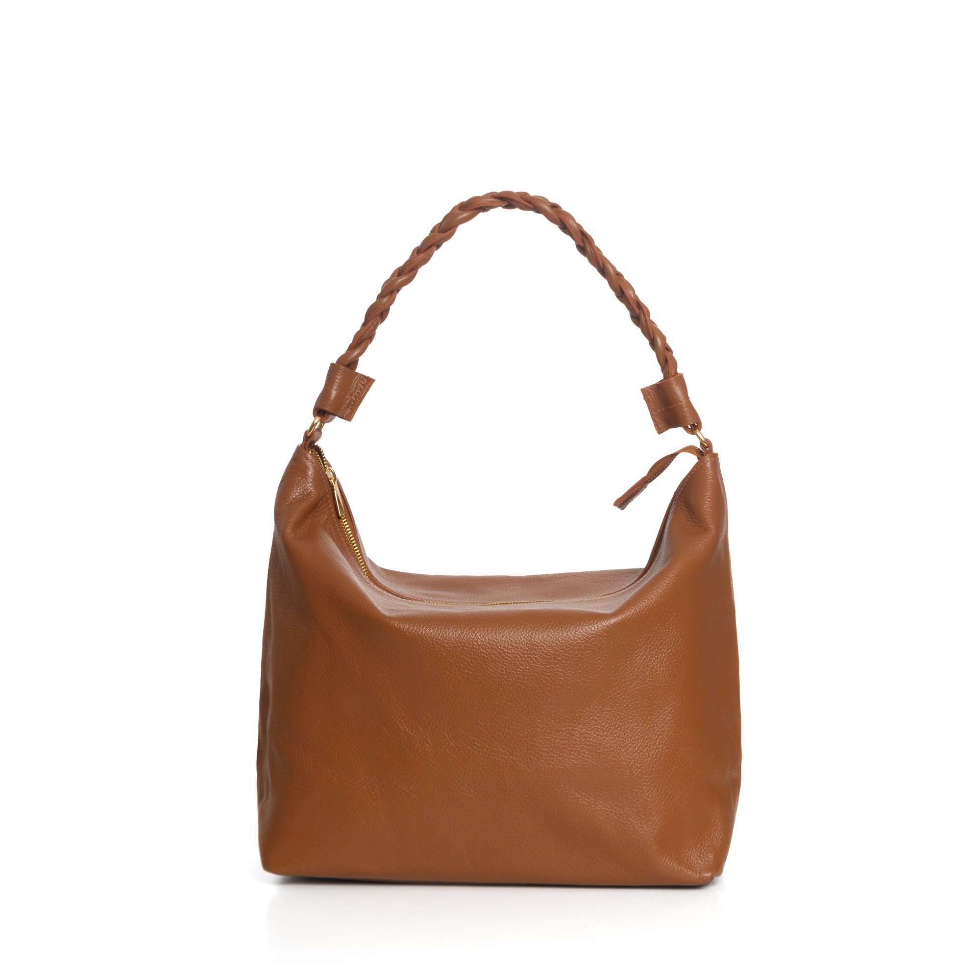 Bolsa Saco Couro Zenaide - Caramelo Marrom 1