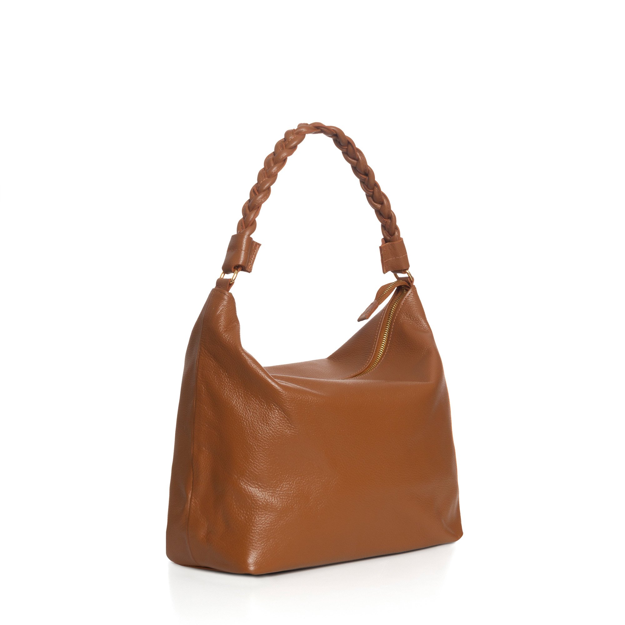 Bolsa Saco Couro Zenaide - Caramelo Marrom 2