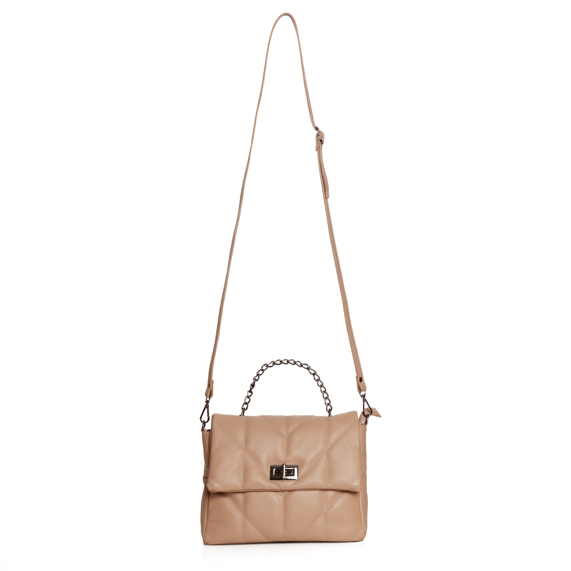 Bolsa Confeccionada Em Couro Mince - Blush Bege 2