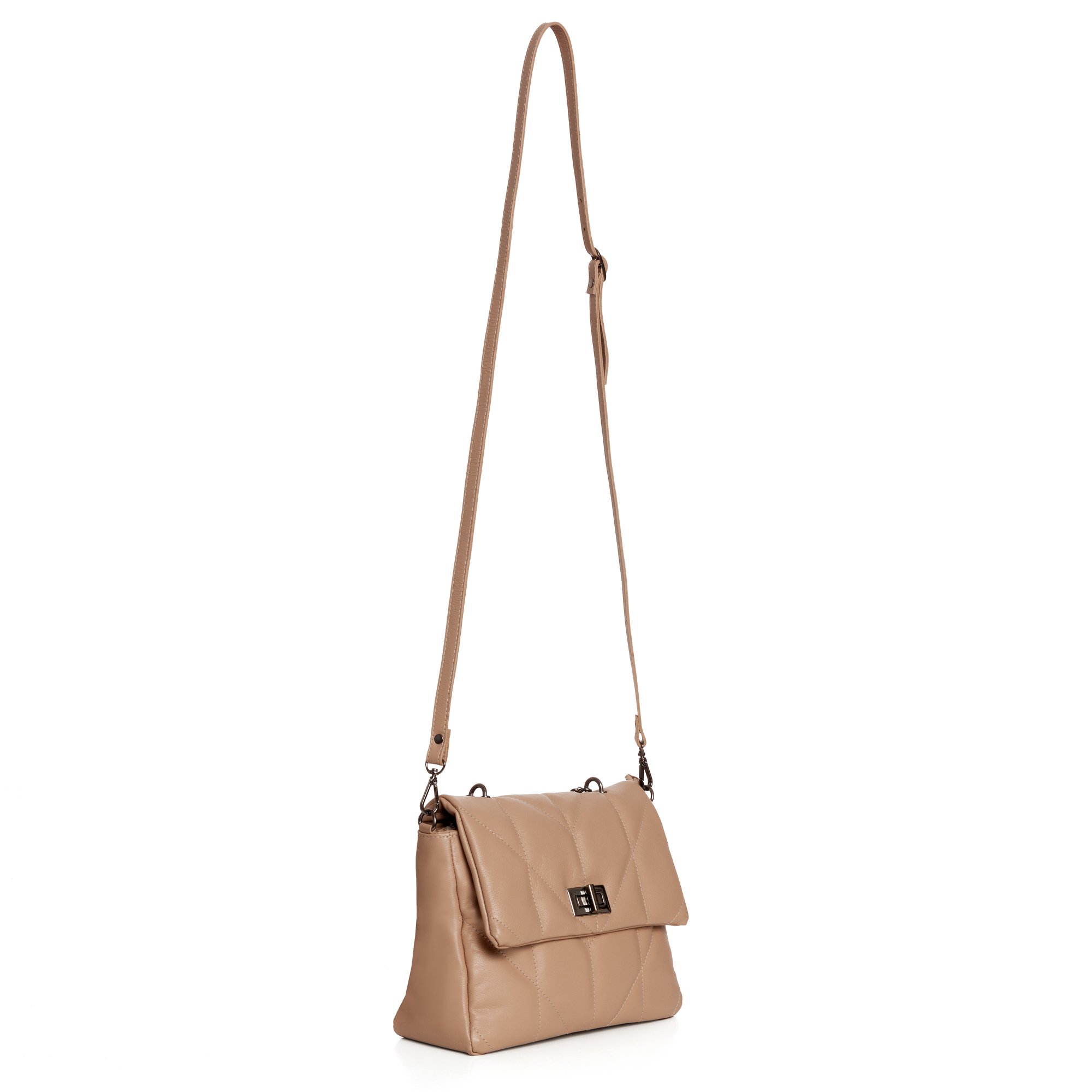 Bolsa Confeccionada Em Couro Mince - Blush Bege 3