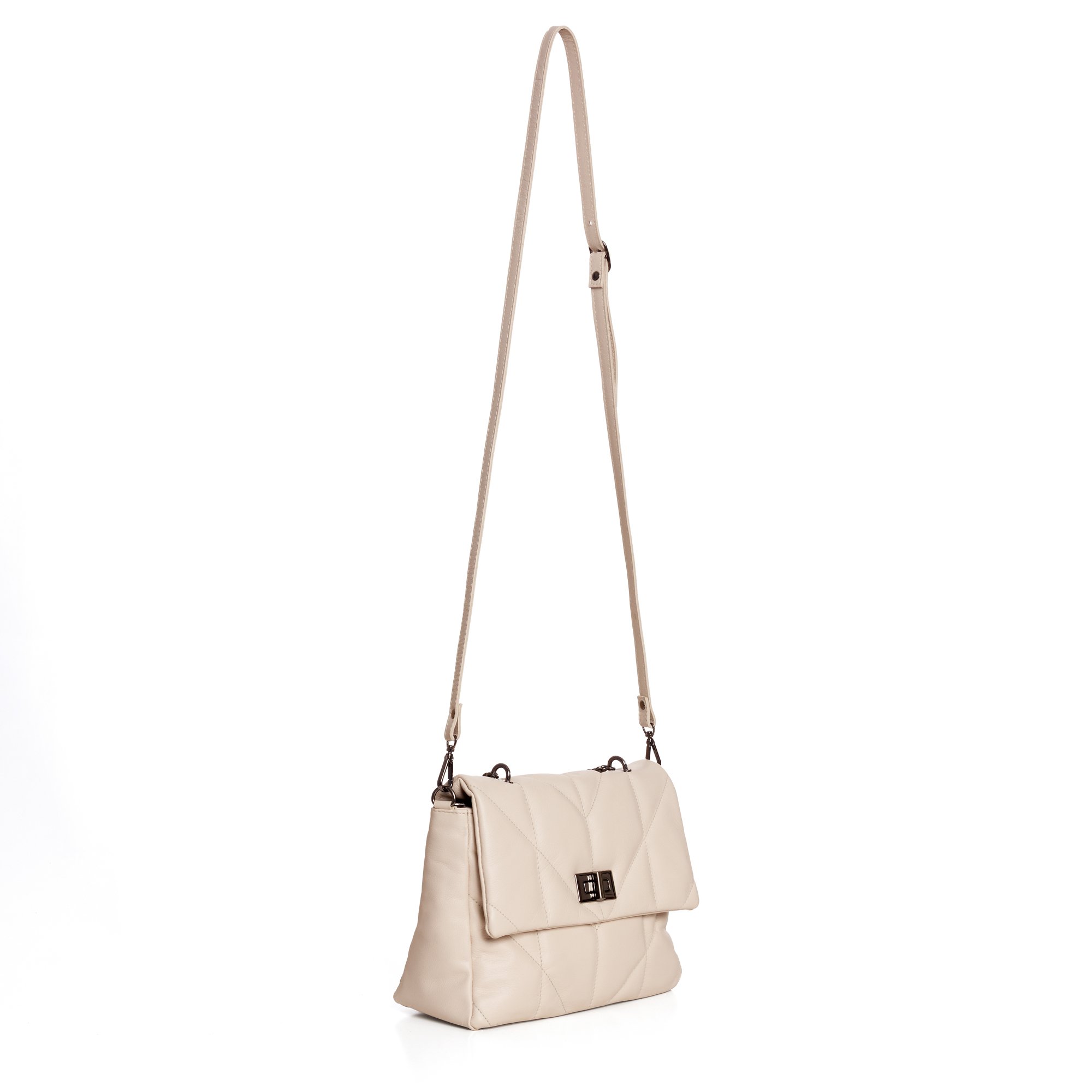 Bolsa Confeccionada Em Couro Mince - Creme Branco 3