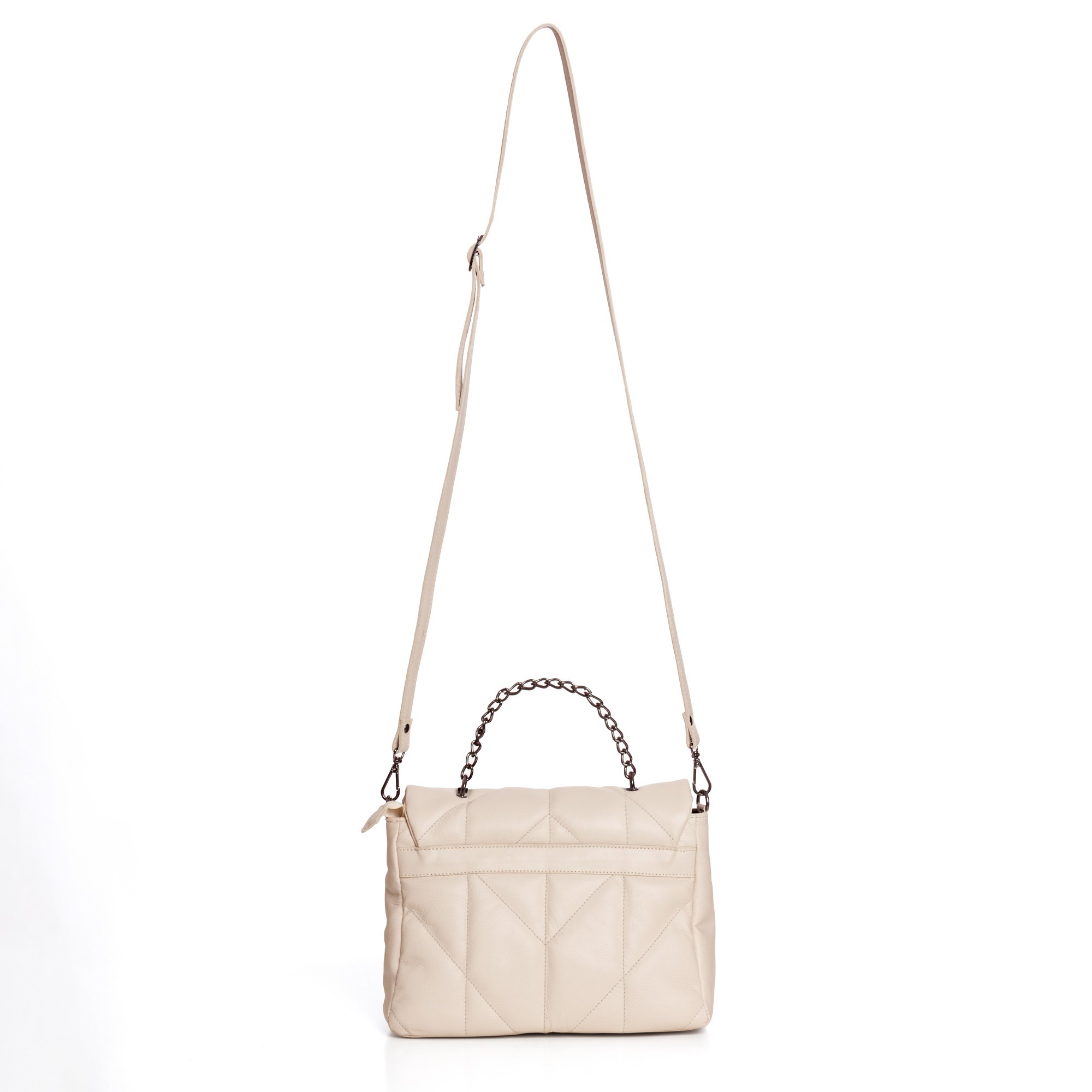 Bolsa Confeccionada Em Couro Mince - Creme Branco 4