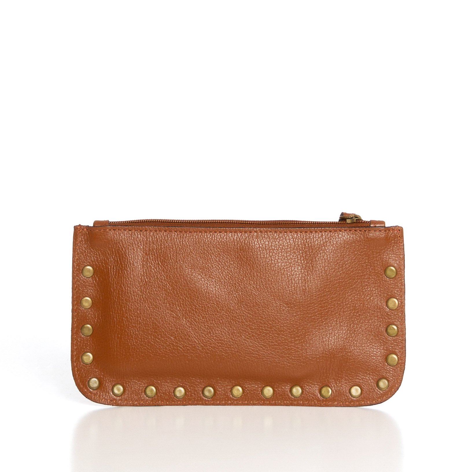 Bolsinha De Mão Em Couro Rebin - Caramelo Marrom 3