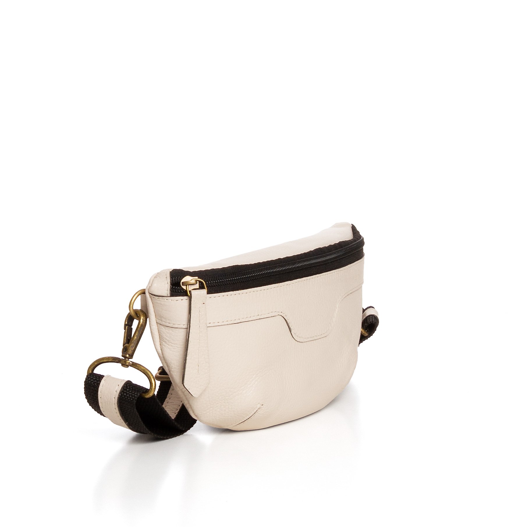 Bolsa Pochete Em Couro Darcie - Creme Branco 2