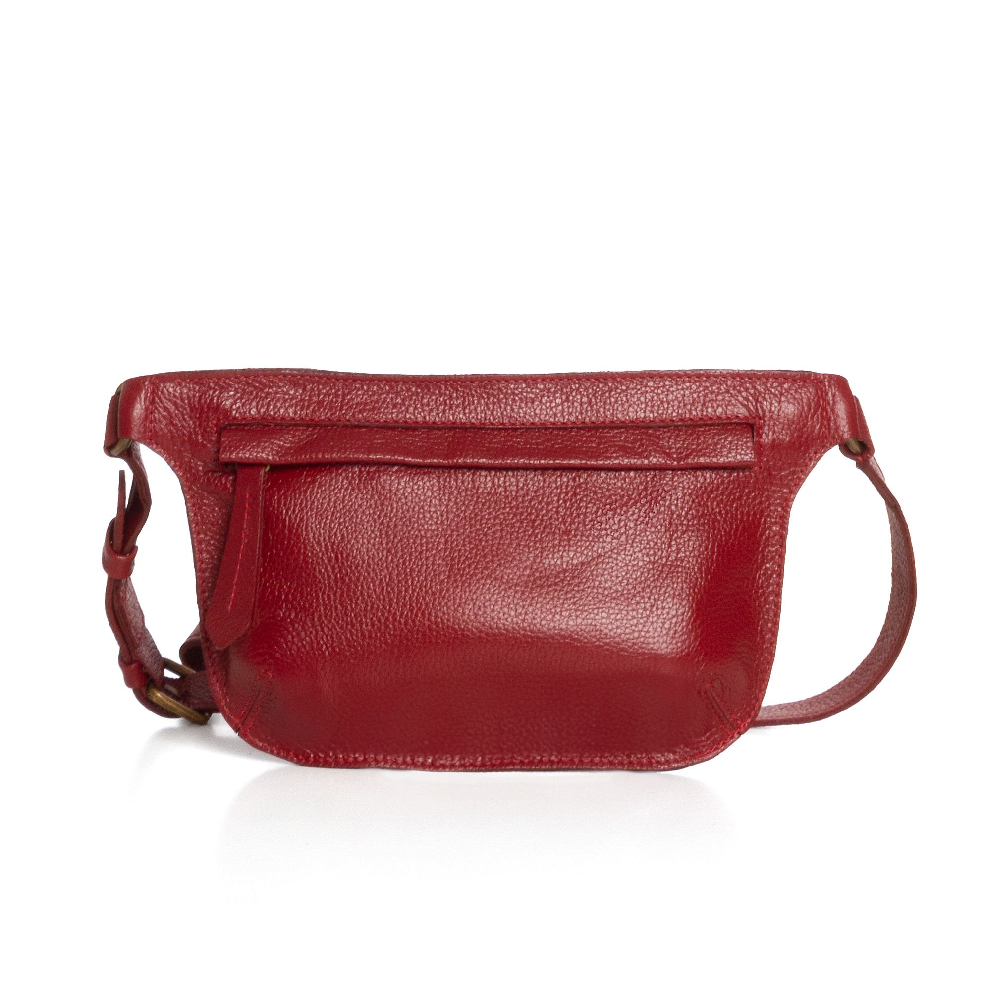 Pochete Em Couro Kema - Vermelho Vermelho 1