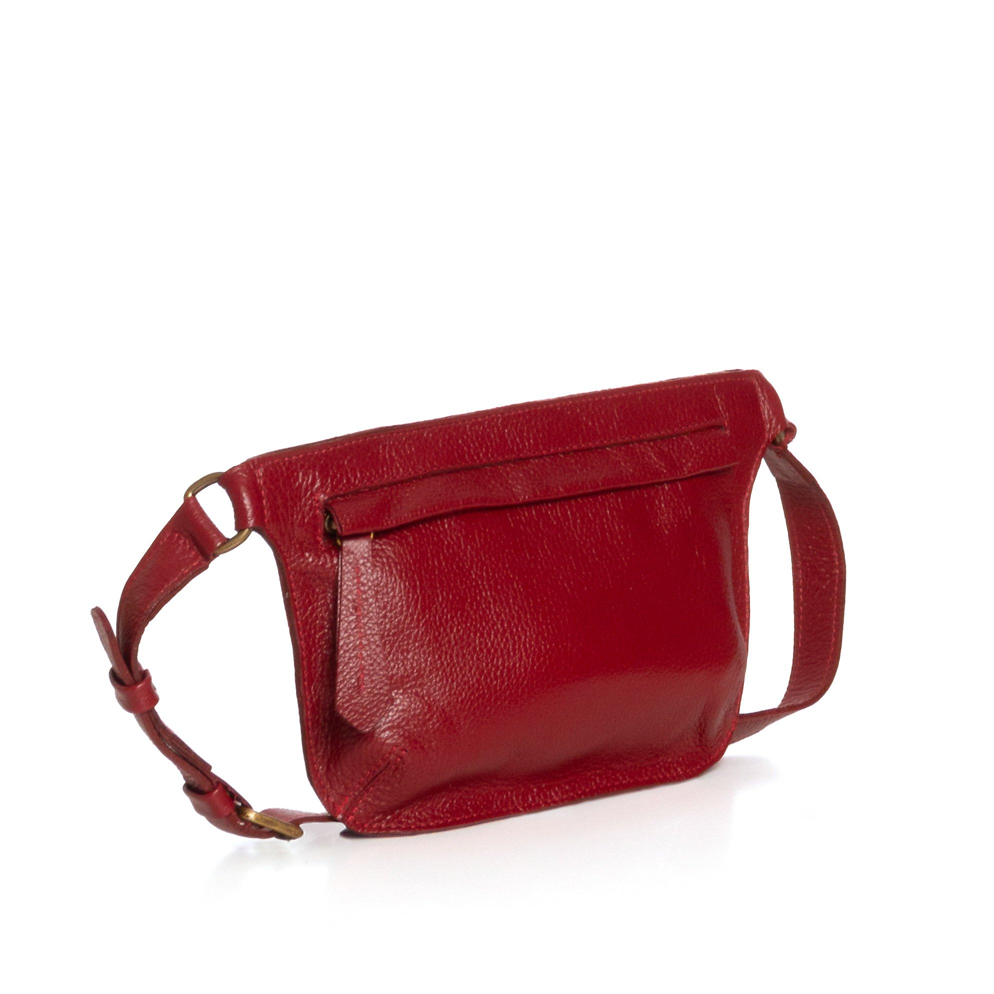 Pochete Em Couro Kema - Vermelho Vermelho 2