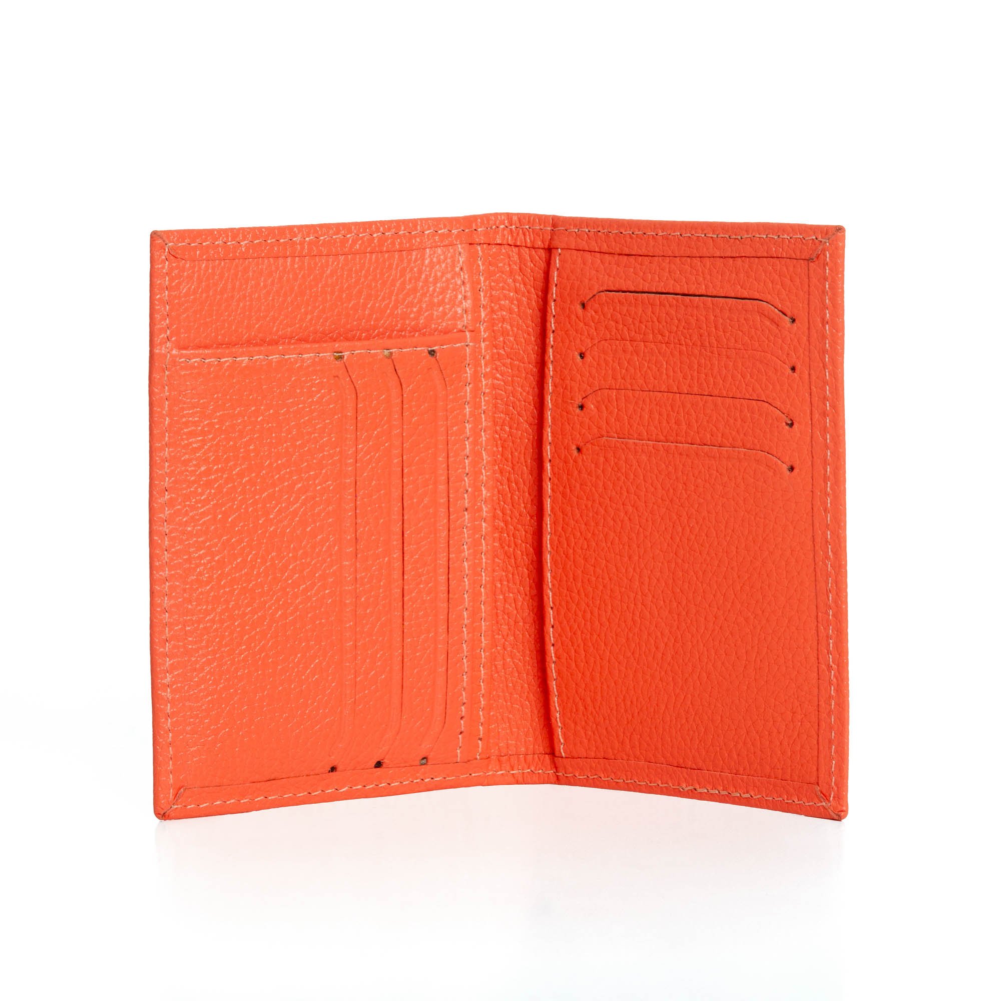Carteira Confeccionada Em Couro Lumi - Coral Laranja 2