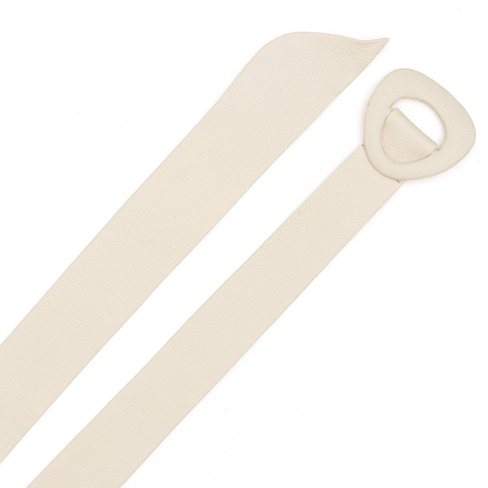 Cinto Molly Faixa Em Couro - Creme Creme 2