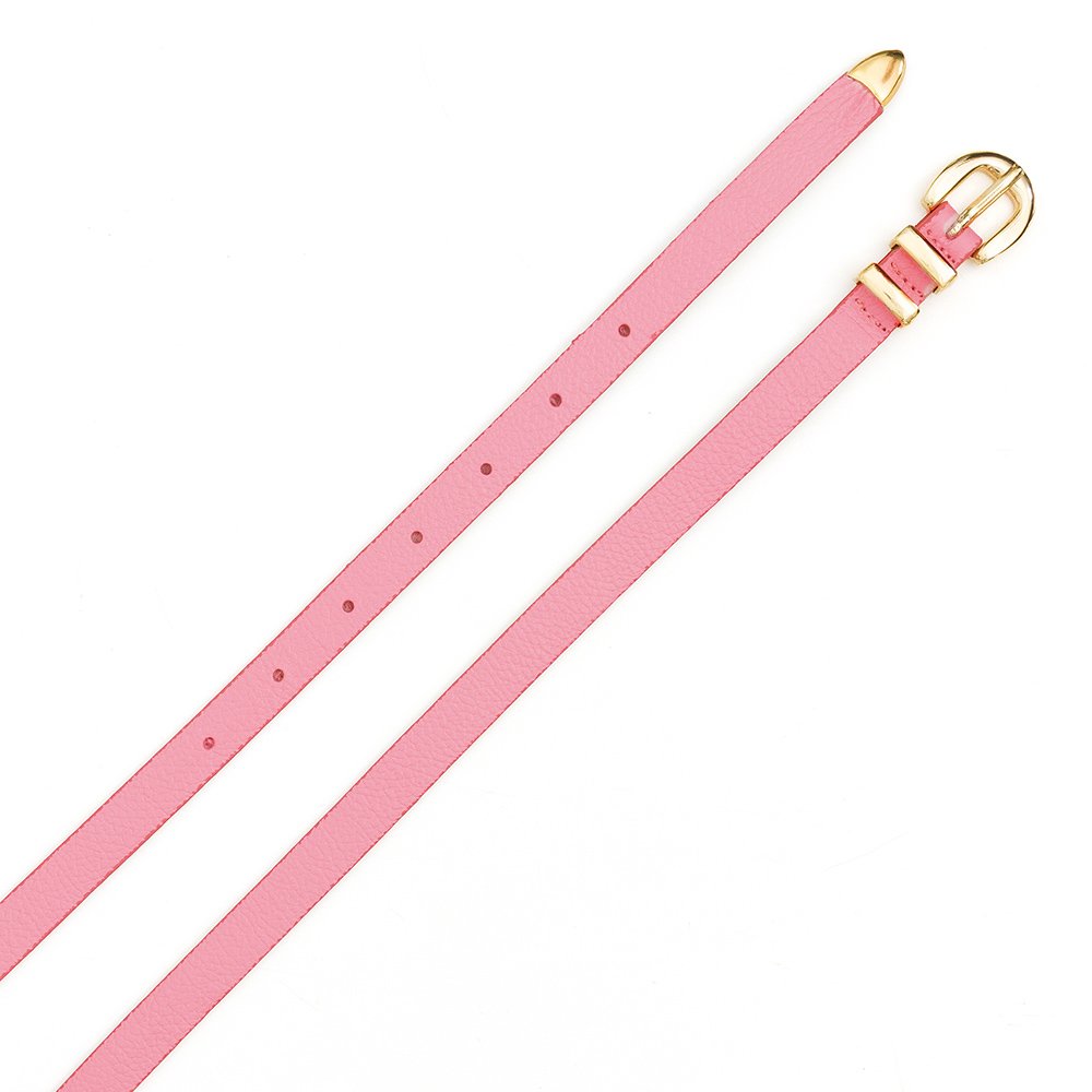 Cinto Em Couro Fininho Dully - Rosa Rosa 2