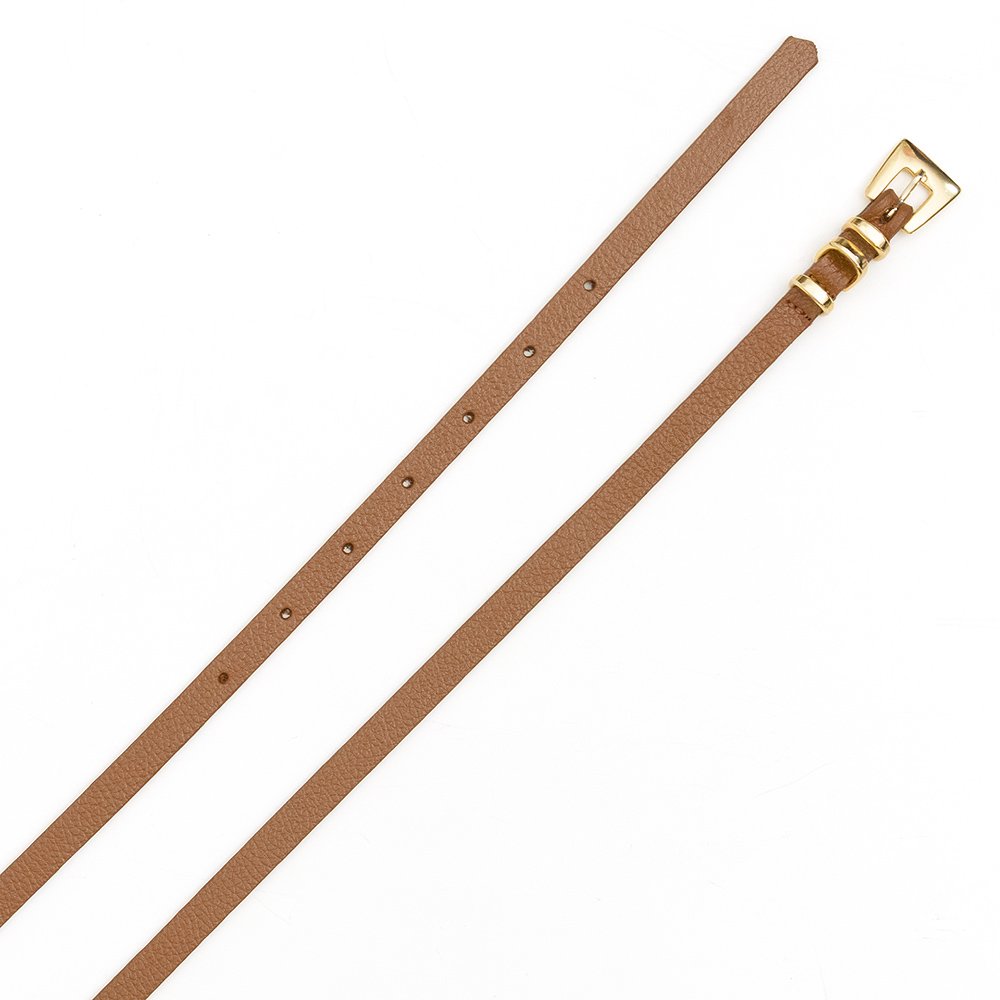 Cinto Em Couro Fininho Triby - Caramelo 2