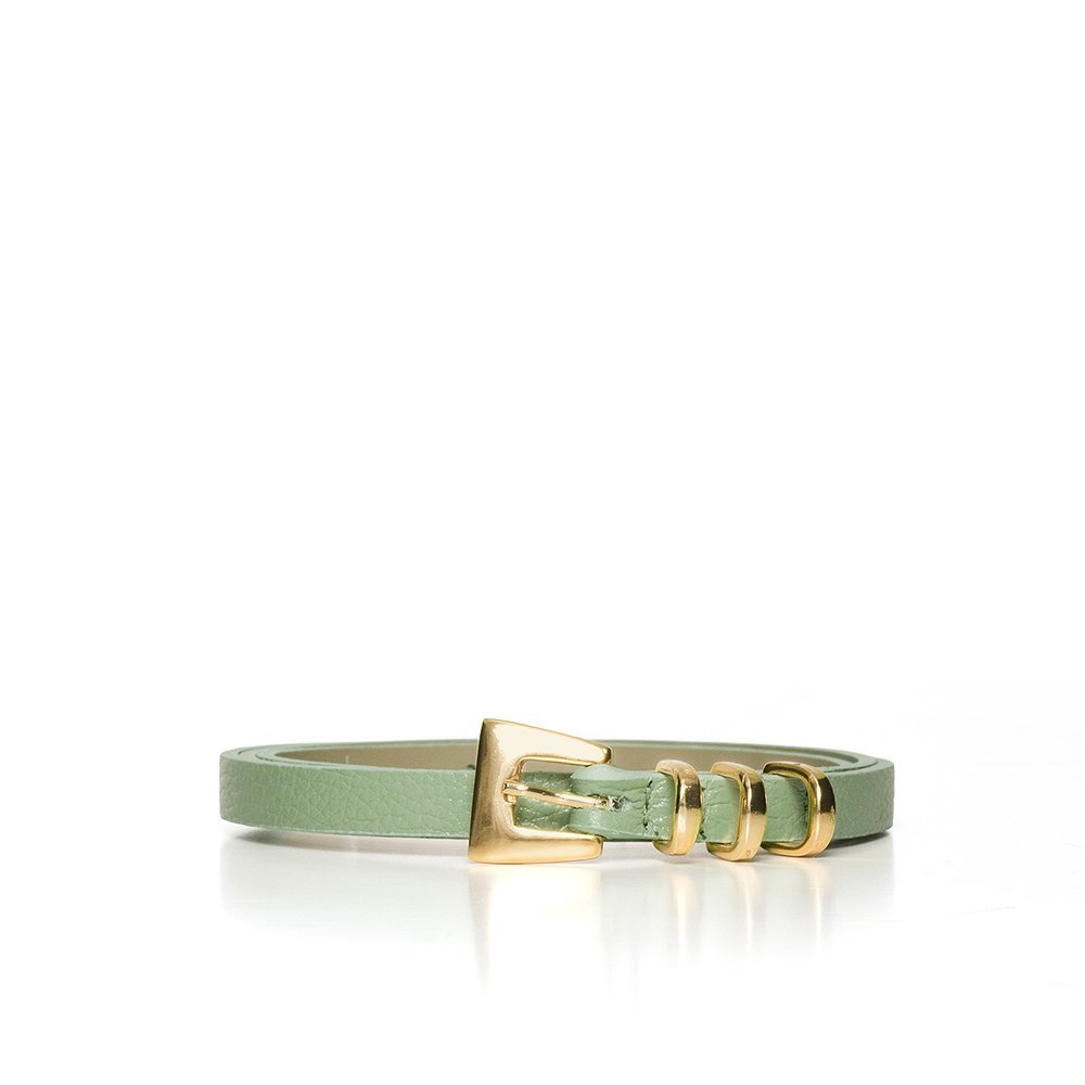 Cinto Em Couro Fininho Triby - Menta