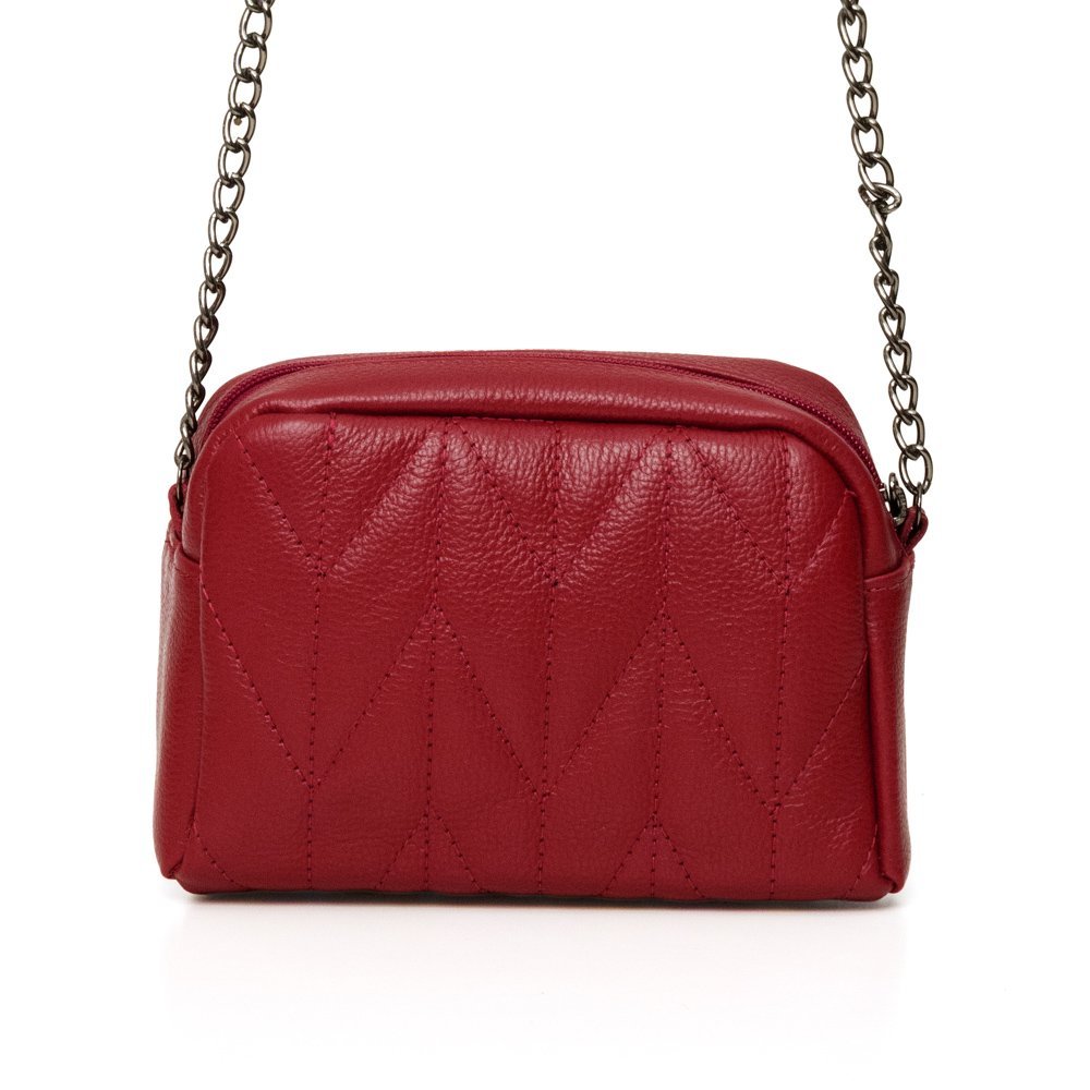 Bolsa Em Couro Trabalhado Lupita Vermelho