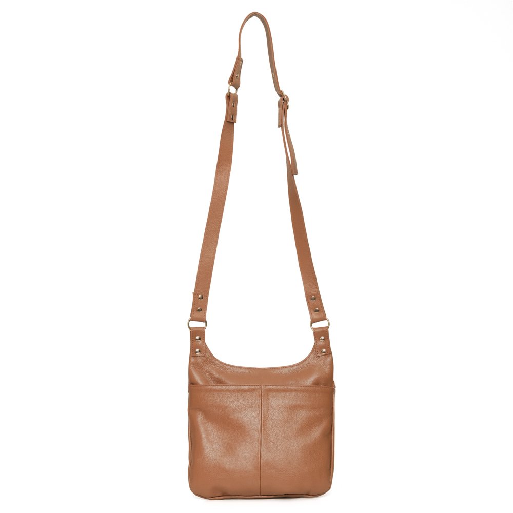 Bolsa Transversal Em Couro Moriza Caramelo Caramelo 4