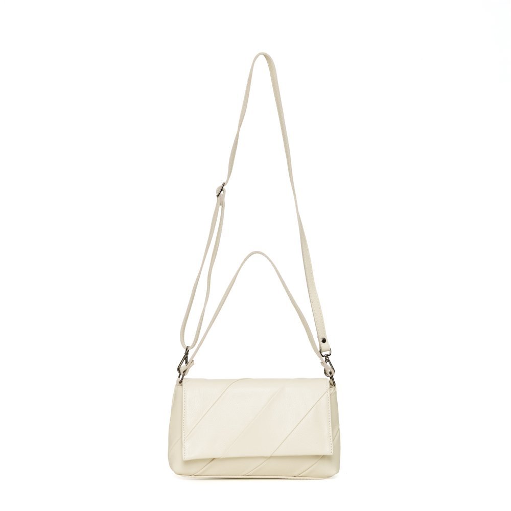 Bolsa Em Couro Duas Alças Aline Off-White