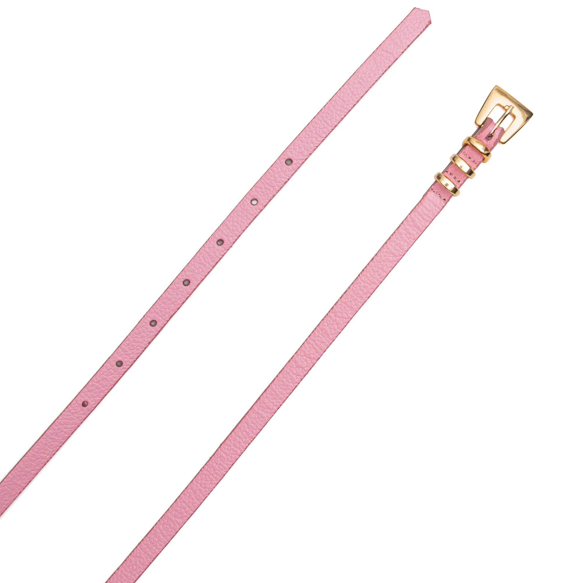 Cinto Em Couro Fininho Triby - Rosa Rosa 2