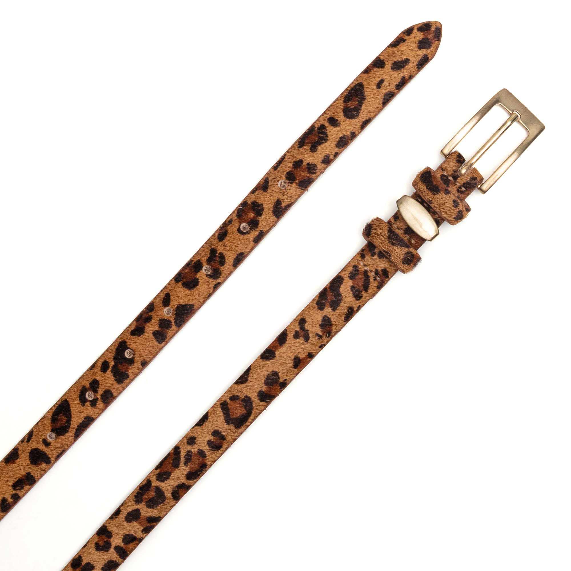 Cinto Couro Pelo Abaulado com Estampa Animal Print Ranch OV Onça Onça 2