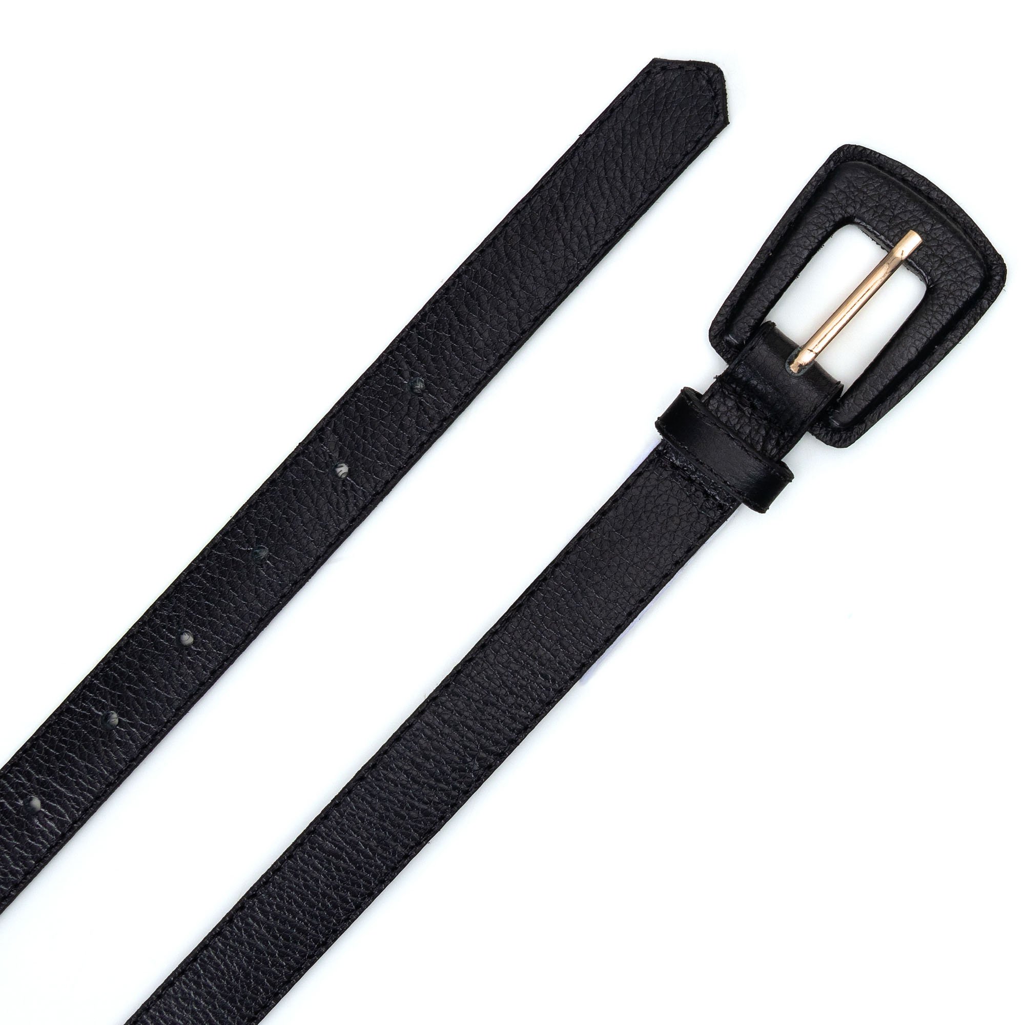 Cinto Couro Fivela Forrada Retangular Bruny - Preto Preto 2