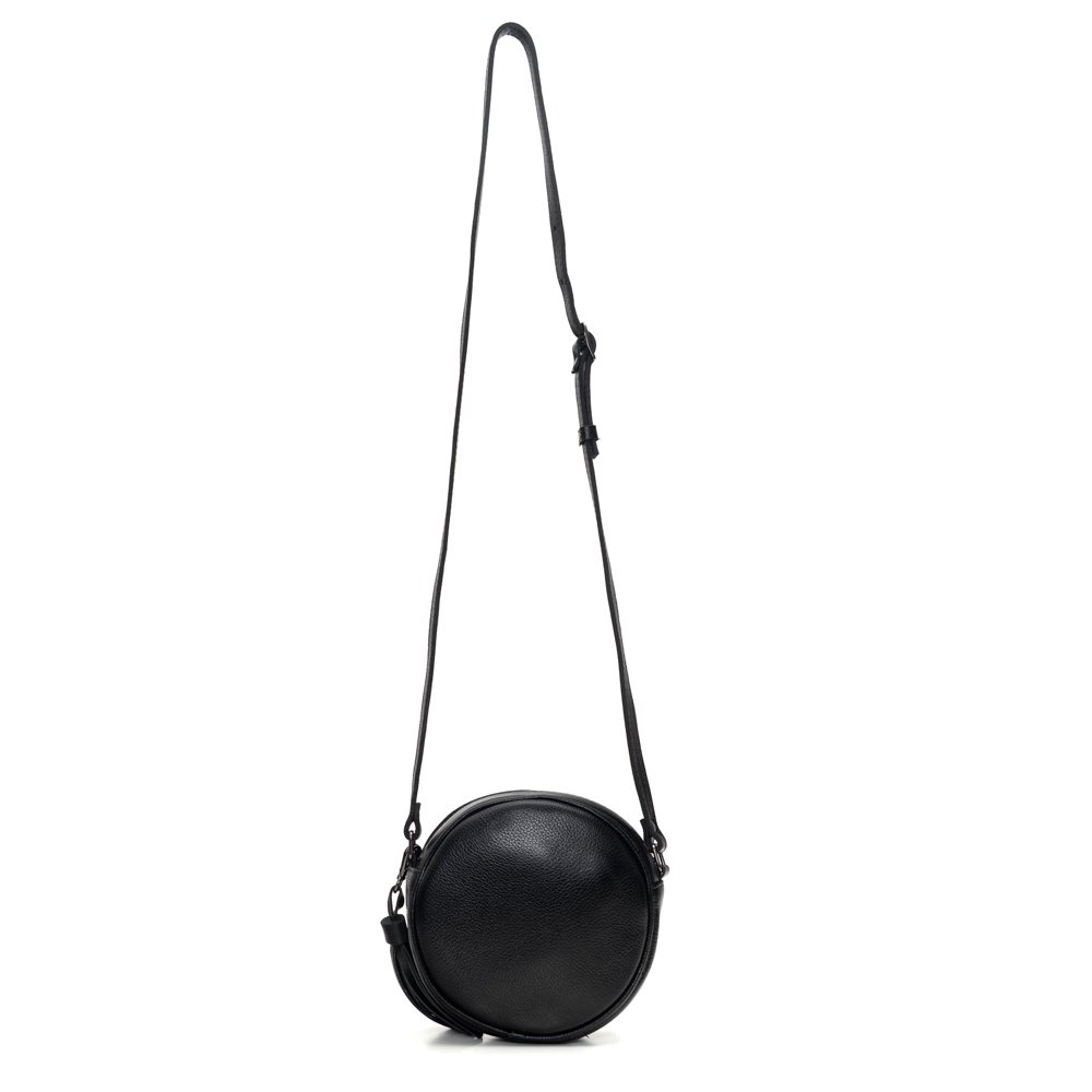 Bolsa Em Couro Redonda Matelassê Kira - Preto Preto 3