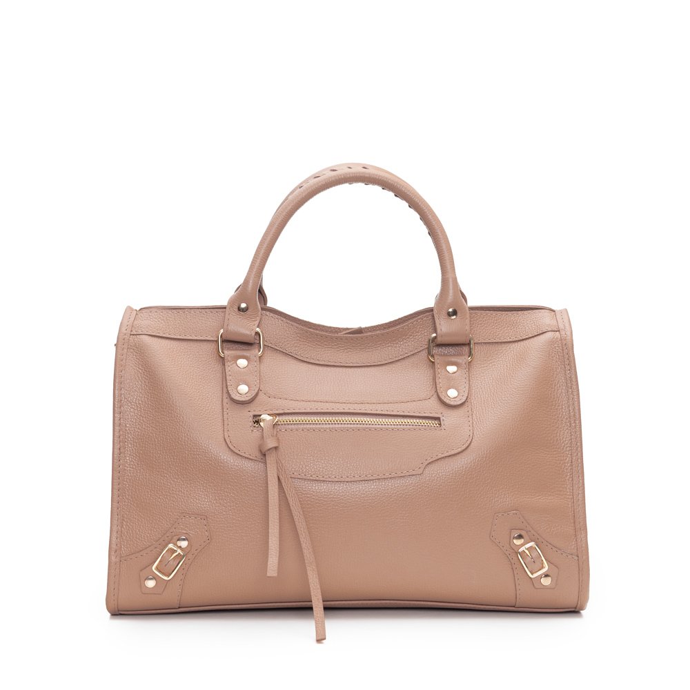 Bolsa Em Couro NewGalle - Nude Bege 2
